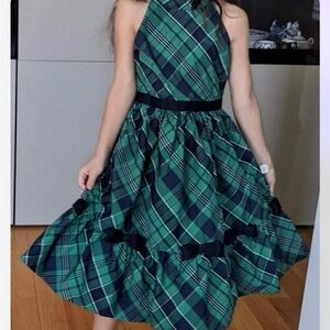7/8T Janie and Jack plaid bow dress